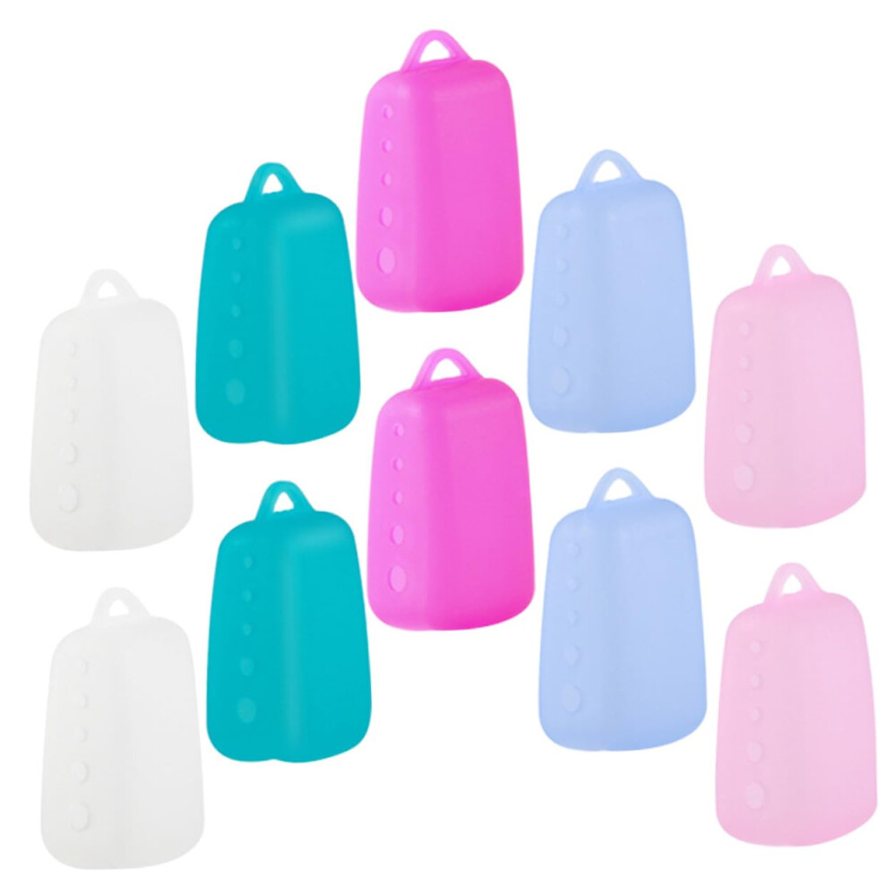 Toothbrush Head Covers 10 Pcs Food Grade Silicone Travel Caps Portable Reusable Easy To Clean For Business Trips