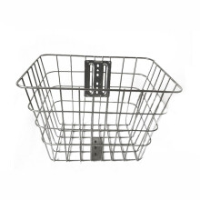 Bicycle basket suitable for electric bikes, wire basket, metal basket, imitation stainless steel basket, wicker handlebar basket for adults