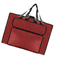 Waterproof Oxford Cloth Art Portfolio Case for Canvas and Posters, Artist Carrying Bag Red