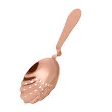 Stainless Steel Cocktail Strainer with Ergonomic Grip, Rose Gold Bartender Strainer for Barware