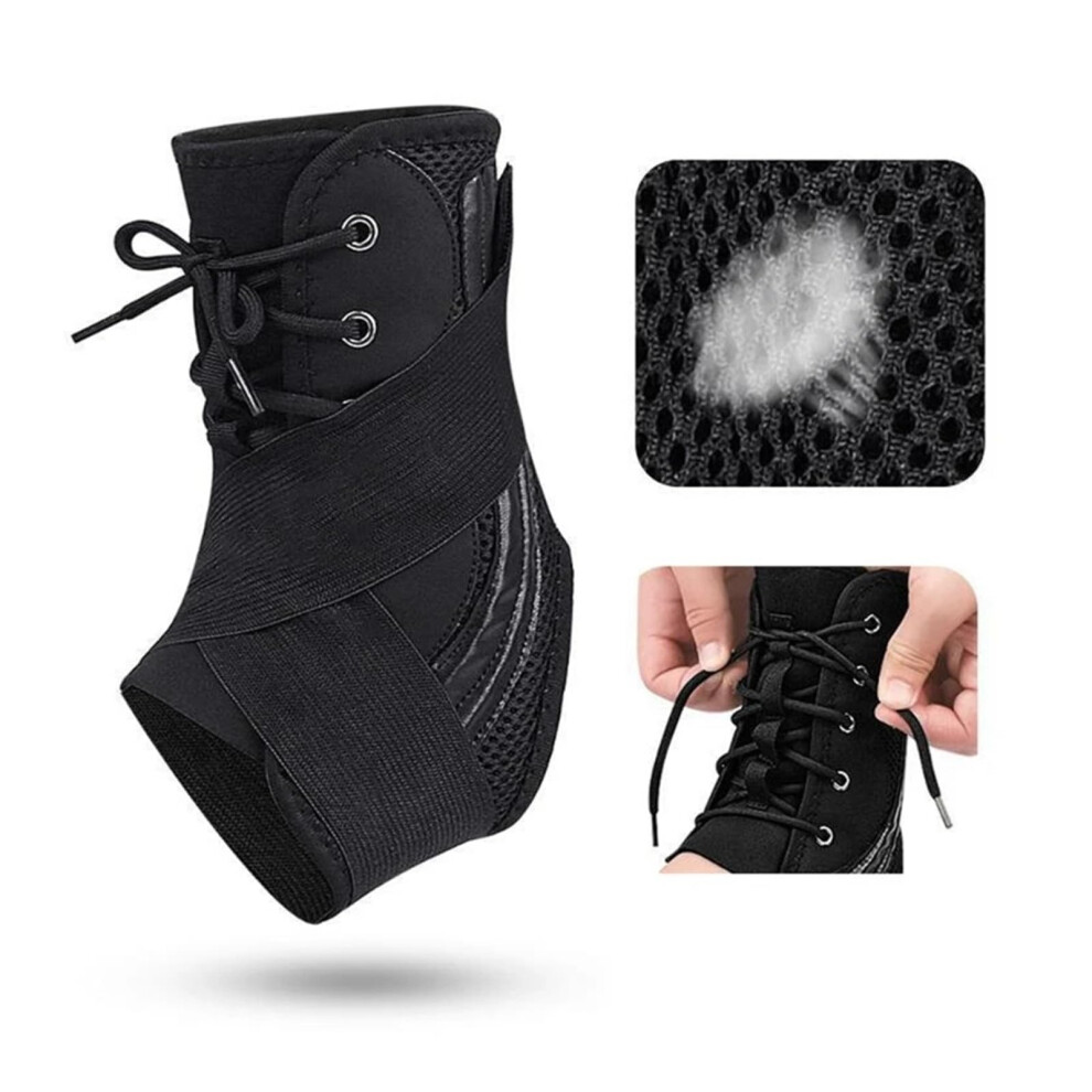 Ankle Brace for Running with Lace Up Support, Enhanced Stability and Comfortable MultiSport Fit