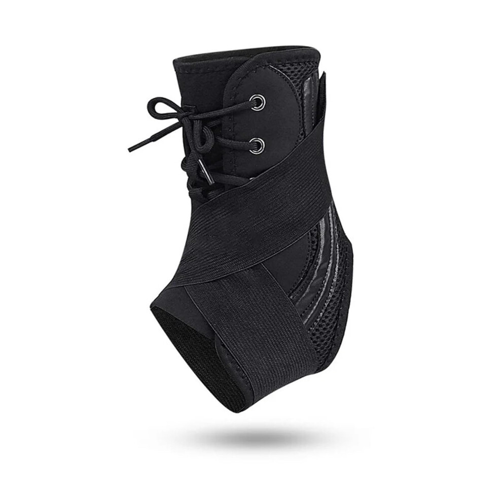 Ankle Support Brace with Adjustable LaceUp Strap for Sprains, Sports and Injury Recovery (L)