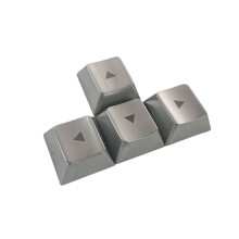 Zinklegierungs-Metall-Tastenkappen-Set-Silberne Richtungstasten