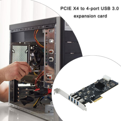 Computer PCIE X4 auf 4 Port USB 3.0 Fast Speed 1