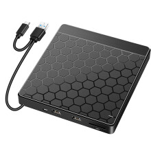 6-in-1 externes DVD-Laufwerk für USB 3.0 Typ C, tragbare