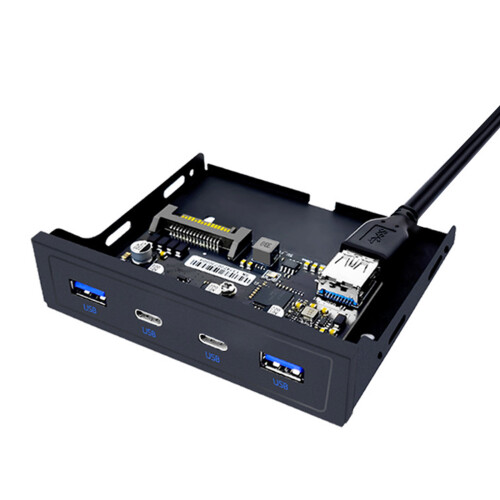 Desktop 20Pin Floppy Bay USB 3.2 Hub mit 60cm Kabel, 2xUSB 3.0 +