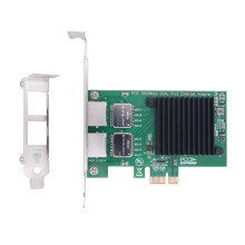 2 Ports PCIe X1 puce I350-T2 10/100/1000Mbps carte Lan 2x Port