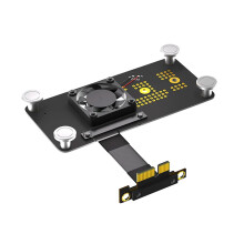 Carte d'extension NVME vers PCIE X1 équipée d'un ventilateur-5CM