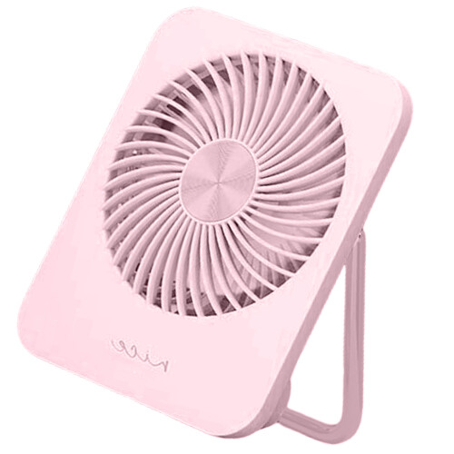 Ventilateur de bureau USB, petite table-Modèle rechargeable rose