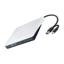 Lecteur de DVD portable avec connectivités USB3.0 de type-Blanc