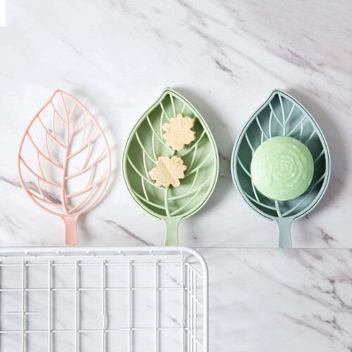 Thickened PP Plastic Storage Basket, Rust-Resistant Leaf-Shaped Bin for Bath & Kitchen Organization, Vintage Style Organizer with Smooth Welds