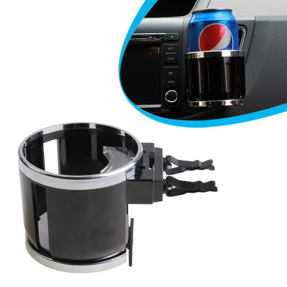 Compact In-Car Beverage Station, Adjustable Cup Holder Ensuring Stable Base And Dual Slots For Bottles, Space-Saving Design For A Neat And Organized V 9148971014495