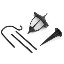 (As show, One size) Outdoor Waterproof Garden LED Solar Power Path Lawn Lights Landscape Post Lamp (white)