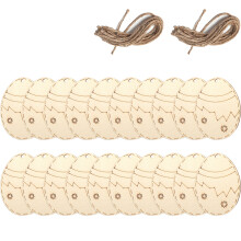 Easter Ornaments For Crafting Enthusiasts, Wooden Diy With 20Pcs Blank Wood Discs, Hanging Decorations Perfect For Multi-Scene Use, Unfinished Ornamen