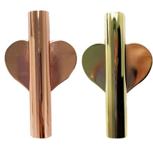 Metal Tube Decoration, Dried Flowers Holder, Home Decor, Gold Tone Finish, Self-Adhesive Installation for Wall Mounted Flower Vase (2 PCS)