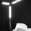 Adjustable Brightness Work Light, Foldable Rechargeable Work Light with Power Display and USB Charging System, Multifunctional LED Lighting for 8