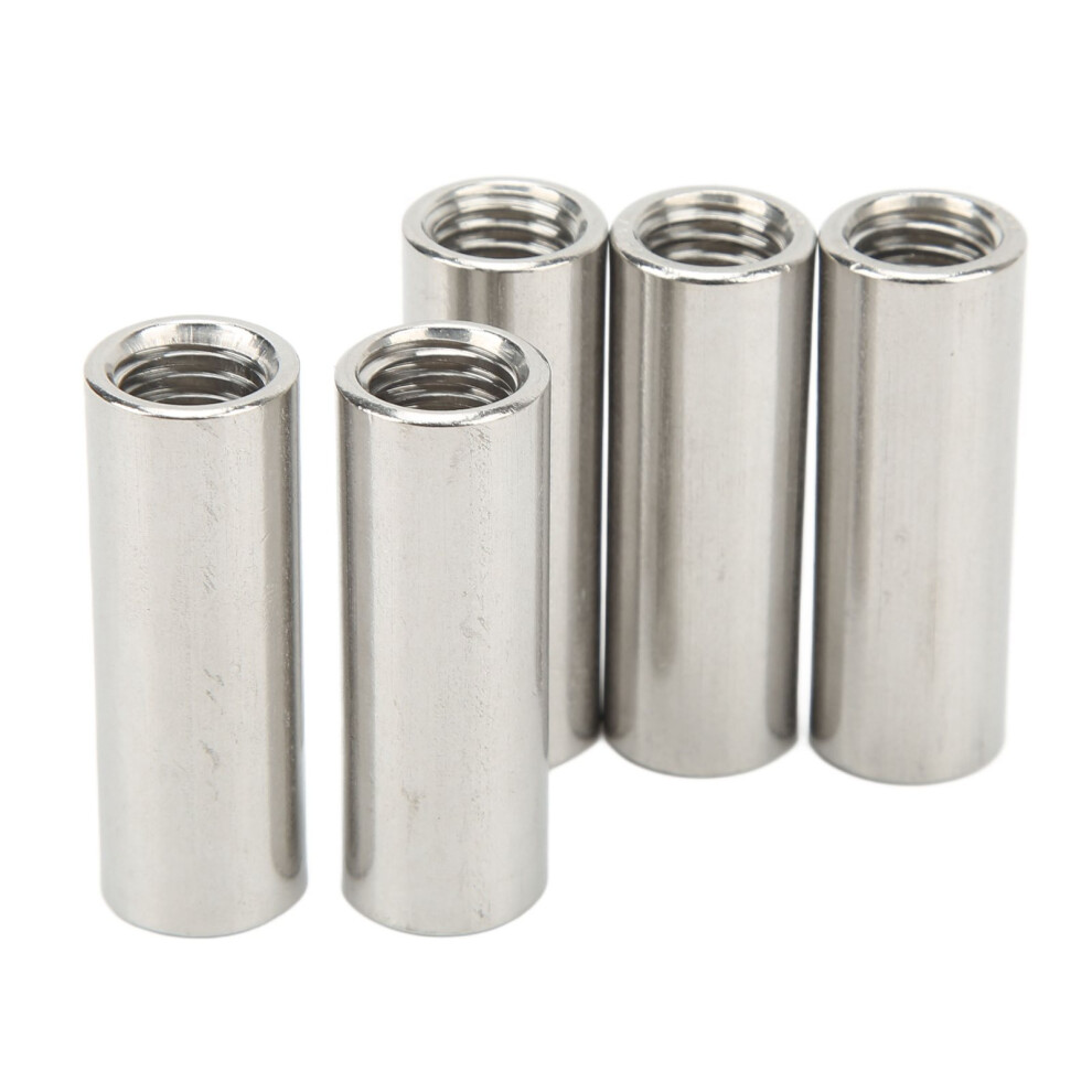 Round Connector Nuts For Industrial Application Stainless Steel Threaded Sleeve Adjustable Fastening Rust Resistant Durable Construction Easy To Use 9128293343275