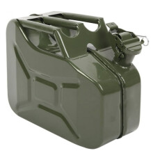 Heavy-Duty Fuel Jerry Can with Corrosion-Resistant Coating, Flexible Spout Bayonet-Style Quick-Release Nozzle for 5 Gallon Metal Container,