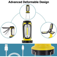 Portable Rechargeable Work Light, Lithium Ion LED with 2200mAh Battery, Adjustable Light Panels & Multiple Lighting Modes, IPX5 Waterproof for