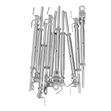 Kabelrekkverksmonteringssystem, justerbar vinkel, swageless strammer for 1/8-tommers kabelrekkverk, venstre og høyre gjenge T316 rustfritt stål