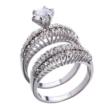 Rings 51 Mode Pair Ring Marriage Proposal Zirconia Poems For Children Ringelnatz (Silver, One Size) Ref: 9043