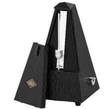 Classical mechanical metronome, tempo range 40–208 bpm, tower metronome for musicians, piano, guitar, violin (Black).