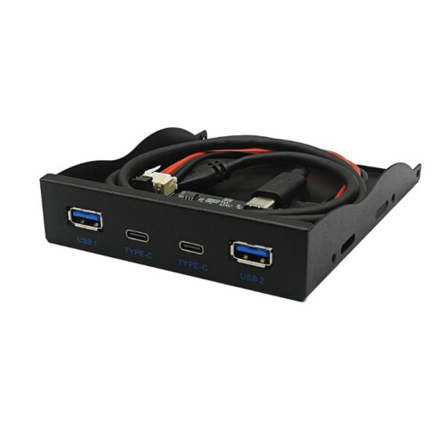 USB Hub 10Gbps Speed USB3.2+TypeC Floppy Drive Panel Fast File