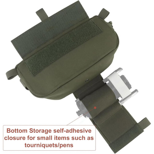 Tactical Drop Dangler Pouch,Molle Admin Dump Pouch Utility Organizer Bag,Grey 2