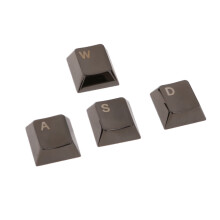 Aanpasbare zinklegering lichtgeëtste keycaps,-Zwarte WASD