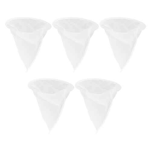 5Pcs Reusable Nylon Mesh Honey Filter Bags Cone Shape for Beekeeping