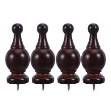 4Stk Vorhangstangen Endkappen Holz Für 28Mm Elegant