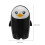 Schwarz Pinguin Mini Tischmüllbehälter 2
