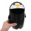 Schwarz Pinguin Mini Tischmüllbehälter 4