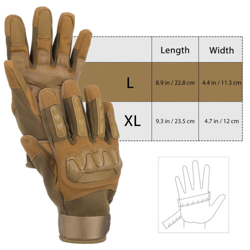 1Paire De Tactiques Marron Avec Protection Et Écran Tactile 1