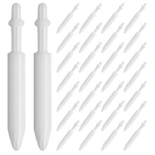 48Pcs Refillable Nylon Paint Marker Tips White Fine Point for Artists