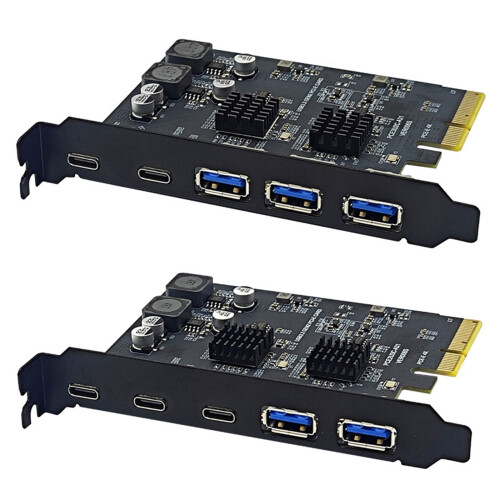 Convenient USB Expansion Card USB 10Gbps PCIe USB3.2 Hubs-2U3C 1