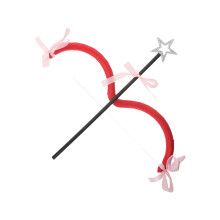 1Conjunto Acessório Prateado De Cupido Mini E Flechas Para Festa