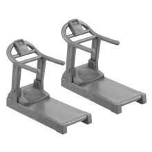 2Szt Plastikowy Szary Mini Model Bieżni Do Ozdoby Domku Fitness