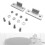 Turntable Dust Cover Hinges Repair Tabs Hinge Brackets for 7
