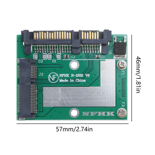 mSATA Mini PCIE SSD zu SATA3 6 Gbit/s SSD-Adapter-Konverterkarte 2