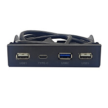USB 3.2 HUB Splitter Diskettenschacht 3,5 mm