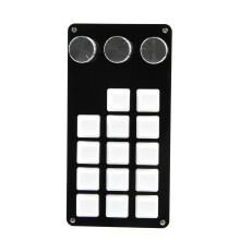Tragbare Makro-Tastatur, 3 Knöpfe, RGB, 14 Tasten, Kopieren,