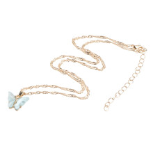 Unique Butterfly Pendant Acrylic Fashion Necklace SkinFriendly Jewelry for Daily Occasions