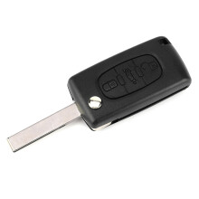 Custodia per telecomando chiave per Peugeot e Citroen, guscio pieghevole per telecomando con design a 3 pulsanti, custodia protettiva per telecomando