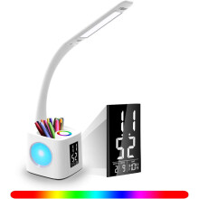 Nabíjateľná stolová lampa, batéria s veľkou kapacitou, bezdrôtová nabíjačka, funkcia pamäte, stmievateľný jas, multifunkčná stolová