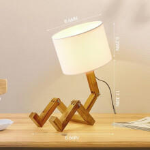 Charming Table Lamp With Multi-function, Solid Wood Base Ensures Sturdiness And Durability, Elegant And Adorable Lamp For Your Living Space