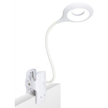 Lampada da scrivania con clip a luminosità regolabile, 10 livelli di luminosità, luce a clip con protezione per gli occhi per leggere, scrivere,