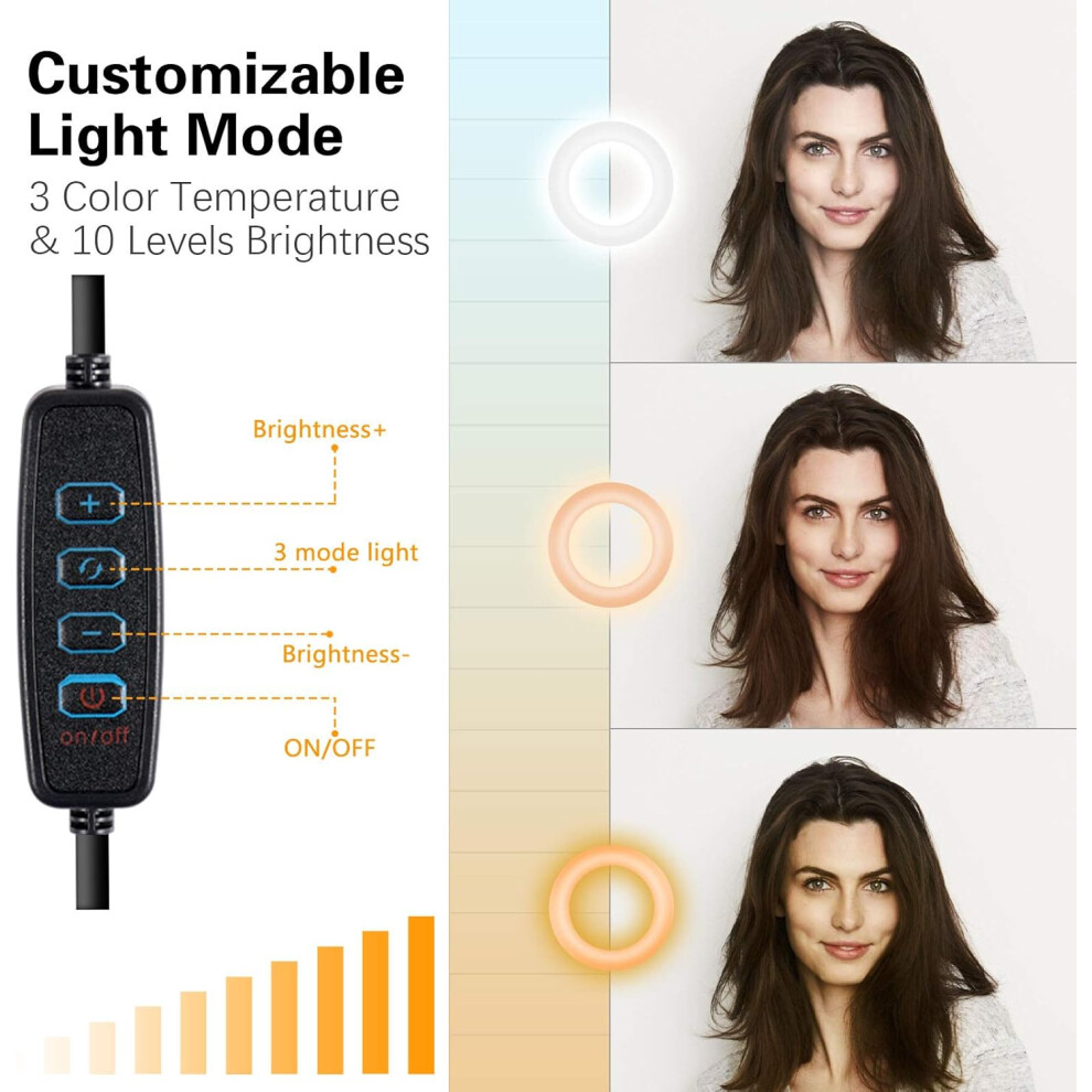 Professional Video Conference Ing, Dimmable Led Circle For Webcam, Zoom Calls, And Online Meetings, Flexible And Portable Usb Charging Light 9128293344142