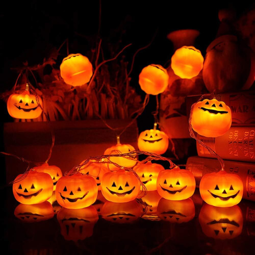 Βιώσιμα φωτάκια Halloween σε κορδόνι, λειτουργούν με μπαταρία και 30 φωτάκια νεράιδας 1