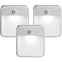 Stijlvol nachtlampje met bewegingssensor, oplaadbare batterij, heldere witte LED zorgt voor veiligheid en beveiliging in huis (3 stuks)